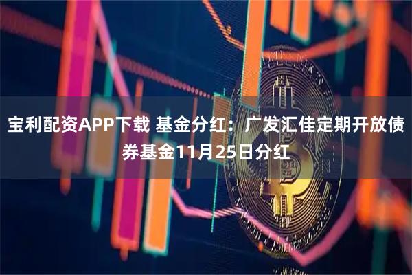 宝利配资APP下载 基金分红：广发汇佳定期开放债券基金11月25日分红